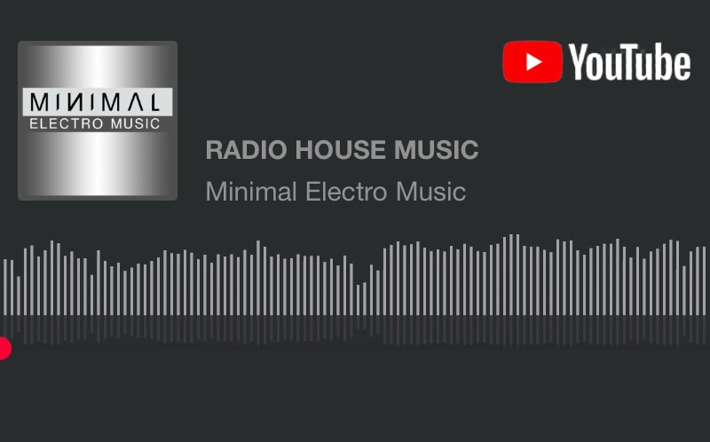 Logo ufficiale del programma Minimal Electro Music di Radio House Music nella sezione playlist YouTube.